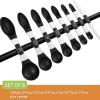 imageSpring Chef Stainless Steel Magnetic Measuring Spoons Set of 8 with Leveler Dual Sided BPA Free Teaspoon and Tablespoon Measure Spoons Metal Kitchen Gadgets for Baking ampamp Cooking  BlackBlack