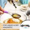 imageSpring Chef Stainless Steel Magnetic Measuring Spoons Set with Strong Magnets Heavy Duty Metal Kitchen Gadgets for Baking ampamp Cooking Fits in Most Kitchen Spice Jars Multicolor Set of 8 with LevelerNeon