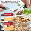 imageSpring Chef Stainless Steel Magnetic Measuring Spoons Set with Strong Magnets Heavy Duty Metal Kitchen Gadgets for Baking ampamp Cooking Fits in Most Kitchen Spice Jars Multicolor Set of 8 with LevelerPine Green