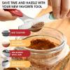imageSpring Chef Stainless Steel Magnetic Measuring Spoons Set with Strong Magnets Heavy Duty Metal Kitchen Gadgets for Baking ampamp Cooking Fits in Most Kitchen Spice Jars Multicolor Set of 8 with LevelerDesert Sunset