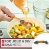 imageSpring Chef Stainless Steel Magnetic Measuring Spoons Set with Strong Magnets Heavy Duty Metal Kitchen Gadgets for Baking ampamp Cooking Fits in Most Kitchen Spice Jars Multicolor Set of 8 with LevelerMango
