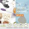 imageSpring Chef Stainless Steel Magnetic Measuring Spoons Set with Strong Magnets Heavy Duty Metal Kitchen Gadgets for Baking ampamp Cooking Fits in Most Kitchen Spice Jars Multicolor Set of 8 with LevelerPurple