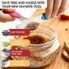 imageSpring Chef Stainless Steel Magnetic Measuring Spoons Set with Strong Magnets Heavy Duty Metal Kitchen Gadgets for Baking ampamp Cooking Fits in Most Kitchen Spice Jars Multicolor Set of 8 with LevelerNeon