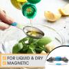 imageSpring Chef Stainless Steel Magnetic Measuring Spoons Set with Strong Magnets Heavy Duty Metal Kitchen Gadgets for Baking ampamp Cooking Fits in Most Kitchen Spice Jars Multicolor Set of 8 with LevelerTeal