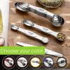 imageSpring Chef Stainless Steel Magnetic Measuring Spoons Set with Strong Magnets Heavy Duty Metal Kitchen Gadgets for Baking ampamp Cooking Fits in Most Kitchen Spice Jars Multicolor Set of 8 with LevelerWhite