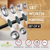 imageSpring Chef Stainless Steel Magnetic Measuring Spoons Set with Strong Magnets Heavy Duty Metal Kitchen Gadgets for Baking ampamp Cooking Fits in Most Kitchen Spice Jars Multicolor Set of 8 with LevelerPine Green