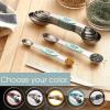 imageSpring Chef Stainless Steel Magnetic Measuring Spoons Set with Strong Magnets Heavy Duty Metal Kitchen Gadgets for Baking ampamp Cooking Fits in Most Kitchen Spice Jars Multicolor Set of 8 with LevelerMint