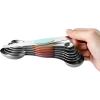 imageSpring Chef Stainless Steel Magnetic Measuring Spoons Set with Strong Magnets Heavy Duty Metal Kitchen Gadgets for Baking ampamp Cooking Fits in Most Kitchen Spice Jars Multicolor Set of 8 with LevelerDesert Sunset