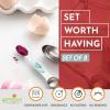 imageSpring Chef Stainless Steel Magnetic Measuring Spoons Set with Strong Magnets Heavy Duty Metal Kitchen Gadgets for Baking ampamp Cooking Fits in Most Kitchen Spice Jars Multicolor Set of 8 with LevelerMint