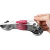 imageSpring Chef Stainless Steel Magnetic Measuring Spoons Set with Strong Magnets Heavy Duty Metal Kitchen Gadgets for Baking ampamp Cooking Fits in Most Kitchen Spice Jars Multicolor Set of 8 with LevelerPink