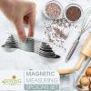 imageSpring Chef Stainless Steel Magnetic Measuring Spoons Set with Strong Magnets Heavy Duty Metal Kitchen Gadgets for Baking ampamp Cooking Fits in Most Kitchen Spice Jars Multicolor Set of 8 with LevelerMint