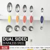 imageSpring Chef Stainless Steel Magnetic Measuring Spoons Set with Strong Magnets Heavy Duty Metal Kitchen Gadgets for Baking ampamp Cooking Fits in Most Kitchen Spice Jars Multicolor Set of 8 with LevelerMountain Sunrise
