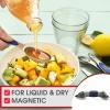 imageSpring Chef Stainless Steel Magnetic Measuring Spoons Set with Strong Magnets Heavy Duty Metal Kitchen Gadgets for Baking ampamp Cooking Fits in Most Kitchen Spice Jars Multicolor Set of 8 with LevelerSapphire