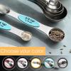 imageSpring Chef Stainless Steel Magnetic Measuring Spoons Set with Strong Magnets Heavy Duty Metal Kitchen Gadgets for Baking ampamp Cooking Fits in Most Kitchen Spice Jars Multicolor Set of 8 with LevelerBlue Aqua Sky
