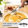 imageSpring Chef Stainless Steel Magnetic Measuring Spoons Set with Strong Magnets Heavy Duty Metal Kitchen Gadgets for Baking ampamp Cooking Fits in Most Kitchen Spice Jars Multicolor Set of 8 with LevelerGray