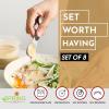 imageSpring Chef Stainless Steel Magnetic Measuring Spoons Set with Strong Magnets Heavy Duty Metal Kitchen Gadgets for Baking ampamp Cooking Fits in Most Kitchen Spice Jars Multicolor Set of 8 with LevelerGray
