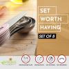 imageSpring Chef Stainless Steel Magnetic Measuring Spoons Set with Strong Magnets Heavy Duty Metal Kitchen Gadgets for Baking ampamp Cooking Fits in Most Kitchen Spice Jars Multicolor Set of 8 with LevelerPink Lemonade