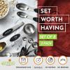 imageSpring Chef Stainless Steel Magnetic Measuring Spoons Set with Strong Magnets Heavy Duty Metal Kitchen Gadgets for Baking ampamp Cooking Fits in Most Kitchen Spice Jars Multicolor Set of 8 with LevelerBlack