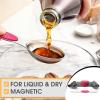imageSpring Chef Stainless Steel Magnetic Measuring Spoons Set with Strong Magnets Heavy Duty Metal Kitchen Gadgets for Baking ampamp Cooking Fits in Most Kitchen Spice Jars Multicolor Set of 8 with LevelerPink