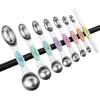 imageSpring Chef Stainless Steel Magnetic Measuring Spoons Set with Strong Magnets Heavy Duty Metal Kitchen Gadgets for Baking ampamp Cooking Fits in Most Kitchen Spice Jars Multicolor Set of 8 with LevelerPastel