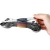 imageSpring Chef Stainless Steel Magnetic Measuring Spoons Set with Strong Magnets Heavy Duty Metal Kitchen Gadgets for Baking ampamp Cooking Fits in Most Kitchen Spice Jars Multicolor Set of 8 with LevelerMountain Sunrise
