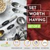 imageSpring Chef Stainless Steel Magnetic Measuring Spoons Set with Strong Magnets Heavy Duty Metal Kitchen Gadgets for Baking ampamp Cooking Fits in Most Kitchen Spice Jars Multicolor Set of 8 with LevelerBlack