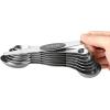 imageSpring Chef Stainless Steel Magnetic Measuring Spoons Set with Strong Magnets Heavy Duty Metal Kitchen Gadgets for Baking ampamp Cooking Fits in Most Kitchen Spice Jars Multicolor Set of 8 with LevelerGray