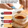 imageSpring Chef Stainless Steel Magnetic Measuring Spoons Set with Strong Magnets Heavy Duty Metal Kitchen Gadgets for Baking ampamp Cooking Fits in Most Kitchen Spice Jars Multicolor Set of 8 with LevelerWinter Frost