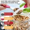 imageSpring Chef Stainless Steel Magnetic Measuring Spoons Set with Strong Magnets Heavy Duty Metal Kitchen Gadgets for Baking ampamp Cooking Fits in Most Kitchen Spice Jars Multicolor Set of 8 with LevelerPink