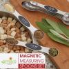 imageSpring Chef Stainless Steel Magnetic Measuring Spoons Set with Strong Magnets Heavy Duty Metal Kitchen Gadgets for Baking ampamp Cooking Fits in Most Kitchen Spice Jars Multicolor Set of 8 with LevelerBlack