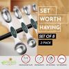 imageSpring Chef Stainless Steel Magnetic Measuring Spoons Set with Strong Magnets Heavy Duty Metal Kitchen Gadgets for Baking ampamp Cooking Fits in Most Kitchen Spice Jars Multicolor Set of 8 with LevelerPine Green