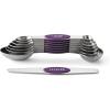 imageSpring Chef Stainless Steel Magnetic Measuring Spoons Set with Strong Magnets Heavy Duty Metal Kitchen Gadgets for Baking ampamp Cooking Fits in Most Kitchen Spice Jars Multicolor Set of 8 with LevelerPurple
