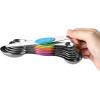 imageSpring Chef Stainless Steel Magnetic Measuring Spoons Set with Strong Magnets Heavy Duty Metal Kitchen Gadgets for Baking ampamp Cooking Fits in Most Kitchen Spice Jars Multicolor Set of 8 with LevelerNeon