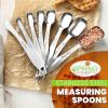 imageSpring Chef Stainless Steel Measuring Spoons Set of 7 with Leveler Rectangular Metal Teaspoon ampamp Tablespoon Measuring Spoons for Dry ampamp Liquid Ingredients  Nesting Kitchen Gadgets For Baking ampamp CookingSpoons  Set of 8