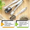 imageSpring Chef Stainless Steel Measuring Spoons Set of 7 with Leveler Rectangular Metal Teaspoon ampamp Tablespoon Measuring Spoons for Dry ampamp Liquid Ingredients  Nesting Kitchen Gadgets For Baking ampamp CookingSpoons  Set of 8