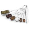 imageSpring Chef Stainless Steel Measuring Spoons Set of 7 with Leveler Rectangular Metal Teaspoon ampamp Tablespoon Measuring Spoons for Dry ampamp Liquid Ingredients  Nesting Kitchen Gadgets For Baking ampamp CookingSpoons  Set of 7
