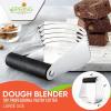 imageSpring Chef Stainless Steel Rectangular Measuring Spoons Set of 7 ampamp Professional Dough Blender Large Black  2 Product Bundle