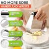 imageSpring Chef Stainless Steel Rectangular Measuring Spoons Set of 7 ampamp Professional Dough Blender Large Black  2 Product Bundle