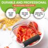 imageSpring Chef Stainless Steel Rectangular Measuring Spoons Set of 7 ampamp Professional Dough Blender Large Black  2 Product Bundle