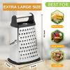 imageSpring Chef Swivel Vegetable Peeler ampamp Y Peeler with Sharp Stainless Steel Blades ampamp Professional XL Cheese Box Grater  3 Product Bundle  Black