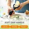 imageSpring Chef Swivel ampamp Vegetable Julienne Peeler Set for Kitchen with Stainless Steel Sharp Blades  Potato Peelers with Soft Grip Handles ampamp Blade Covers  Perfect for Carrot Zucchini Cucumber  BlackY Peeler  2 Pack