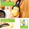 imageSpring Chef Swivel ampamp Vegetable Julienne Peeler Set for Kitchen with Stainless Steel Sharp Blades  Potato Peelers with Soft Grip Handles ampamp Blade Covers  Perfect for Carrot Zucchini Cucumber  BlackSwivel  Julienne Peeler