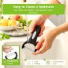 imageSpring Chef Swivel ampamp Vegetable Julienne Peeler Set for Kitchen with Stainless Steel Sharp Blades  Potato Peelers with Soft Grip Handles ampamp Blade Covers  Perfect for Carrot Zucchini Cucumber  BlackSwivel  Julienne Peeler