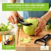 imageSpring Chef Swivel ampamp Vegetable Julienne Peeler Set for Kitchen with Stainless Steel Sharp Blades  Potato Peelers with Soft Grip Handles ampamp Blade Covers  Perfect for Carrot Zucchini Cucumber  BlackSwivel  Julienne Peeler