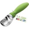 imageSpring Chef Ice Cream Scoop with Soft Grip Handle Professional Heavy Duty Sturdy Scooper Premium Kitchen Tool for Cookie Dough Gelato Sorbet MangoGreen