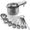 imageSpring Chef Magnetic Measuring Cups ampamp Spoons Set Patent Pending Strong N45 Magnets Heavy Duty Stainless Steel Fits in Spice Jars for Baking ampamp Cooking BPA Free Round Set of 15 with Leveler BlackCups  Spoons  Set of 15