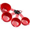 imageSpring Chef Magnetic Measuring Cups and Spoons Set of 9 Nesting Kitchen Tool with Easy to Read Markings for Measuring Dry or Liquid Ingredient BPA Free BlackRed
