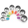 imageSpring Chef Magnetic Stainless Steel Measuring Cups Patent Pending Kitchen Tools with Easy to Read Markings for Measuring Dry or Liquid Ingredients Set of 7 BlackNeon