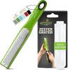 imageSpring Chef Premium Lemon Zester Grater with Handle  Fruits Garlic Chocolate Nutmeg Ginger Grater  Heavy Duty Kitchen Tool  Stainless Steel Citrus Zester with Blade Cover  Fine Shred BlackGreen