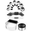 imageSpring Chef Stainless Steel Magnetic Measuring Cups ampamp Spoons Set of 15 ampamp Large Dough Blender ampamp Biscuit Cutter Set  2 Product Bundle  Black